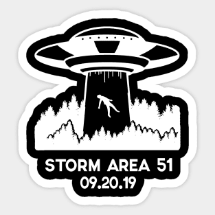 Storm Area 51 Alien UFO They Can't Stop Us Sticker